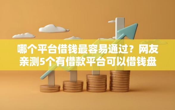 哪个平台借钱最容易通过？网友亲测5个有借款平台可以借钱盘点