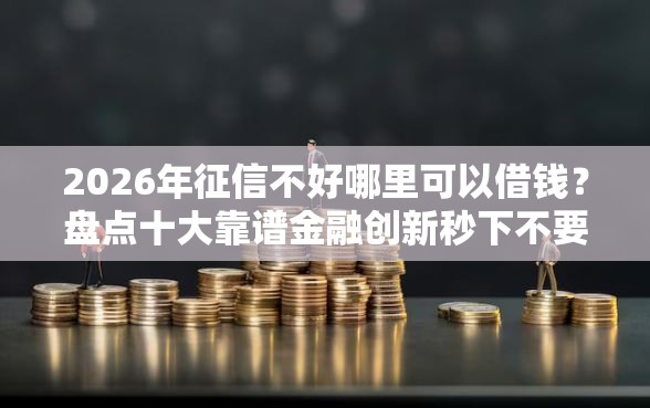 2026年征信不好哪里可以借钱？盘点十大靠谱金融创新秒下不要芝麻分的平台