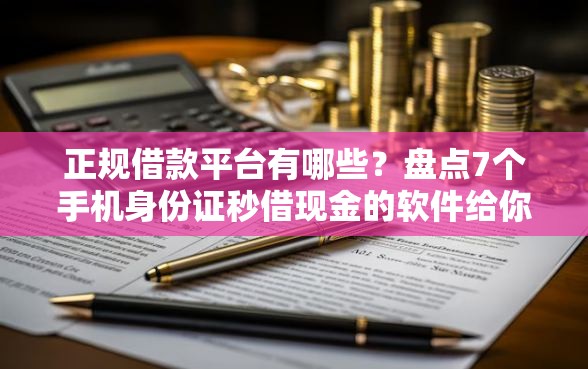 正规借款平台有哪些？盘点7个手机身份证秒借现金的软件给你参考