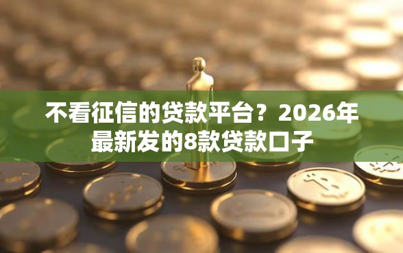 不看征信的贷款平台？2026年最新发的8款贷款口子