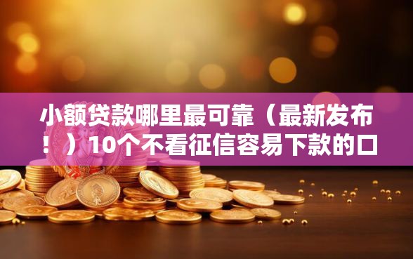 小额贷款哪里最可靠（最新发布！）10个不看征信容易下款的口子