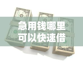 急用钱哪里可以快速借到？这7个借款平台最好借钱可以试试