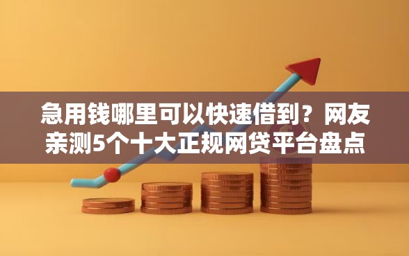 急用钱哪里可以快速借到?网友亲测5个十大正规网贷平台盘点 急用钱哪里可以快速借到?网友亲测5个十大正规网贷平台盘点