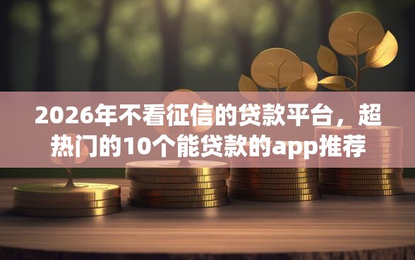 2026年不看征信的贷款平台，超热门的10个能贷款的app推荐