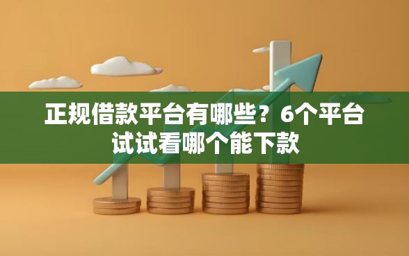 正规借款平台有哪些？6个平台试试看哪个能下款