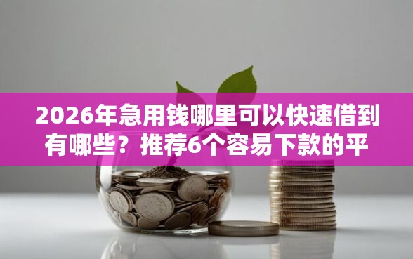 2026年急用钱哪里可以快速借到有哪些？推荐6个容易下款的平台