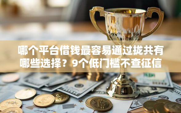 哪个平台借钱最容易通过拢共有哪些选择？9个低门槛不查征信的平台详解