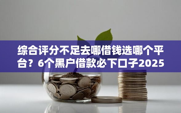 综合评分不足去哪借钱选哪个平台？6个黑户借款必下口子2025推荐