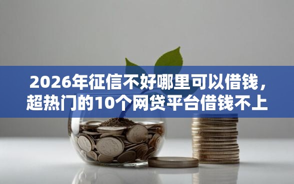 2026年征信不好哪里可以借钱，超热门的10个网贷平台借钱不上征信记录的推荐