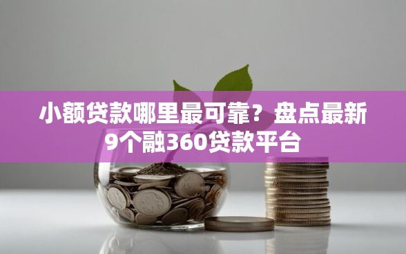 小额贷款哪里最可靠？盘点最新9个融360贷款平台