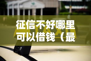 征信不好哪里可以借钱（最新发布！）10个最新黑口子秒过的