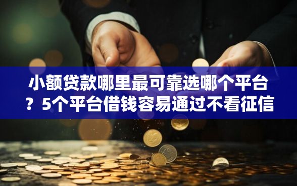 小额贷款哪里最可靠选哪个平台？5个平台借钱容易通过不看征信推荐