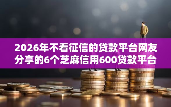 2026年不看征信的贷款平台网友分享的6个芝麻信用600贷款平台我觉得不错！