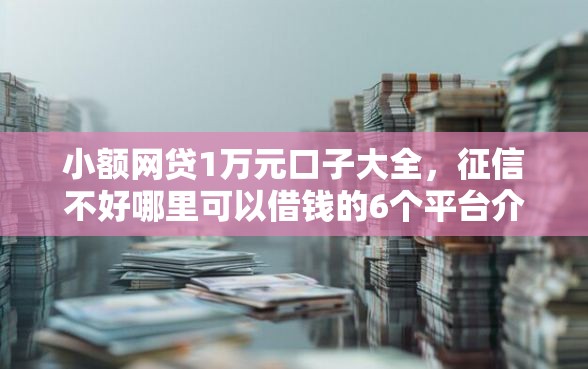 小额网贷1万元口子大全，征信不好哪里可以借钱的6个平台介绍