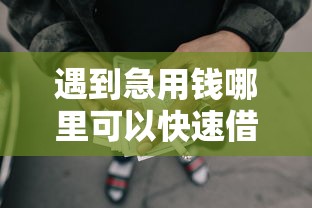 遇到急用钱哪里可以快速借到怎么办？或可尝试这8个黑户贷款平台好下款快