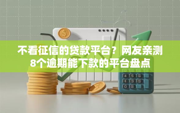 不看征信的贷款平台？网友亲测8个逾期能下款的平台盘点