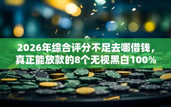 2026年综合评分不足去哪借钱，真正能放款的8个无视黑白100%秒下网贷软件推荐