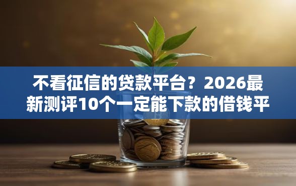 不看征信的贷款平台？2026最新测评10个一定能下款的借钱平台