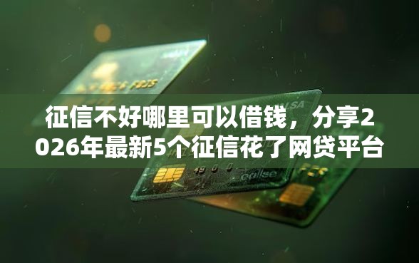 征信不好哪里可以借钱，分享2026年最新5个征信花了网贷平台哪些好下款