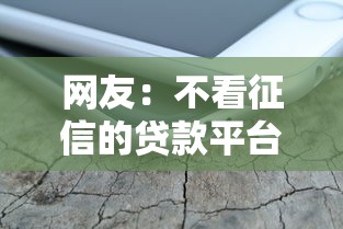 网友：不看征信的贷款平台？求介绍几款正规苹果id贷口子