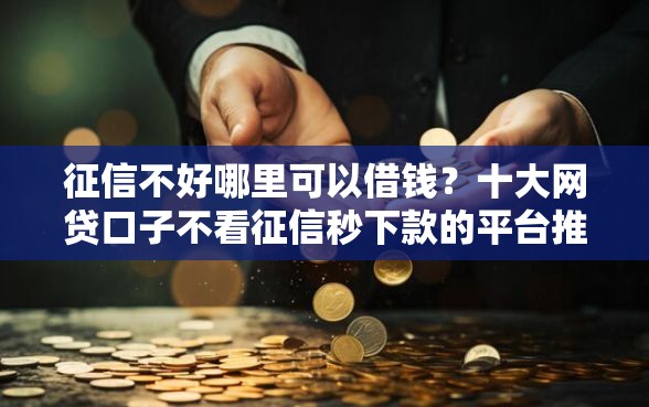 征信不好哪里可以借钱？十大网贷口子不看征信秒下款的平台推荐