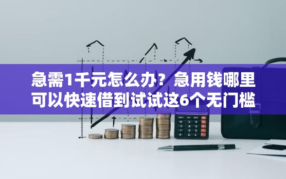 急需1千元怎么办？急用钱哪里可以快速借到试试这6个无门槛平台