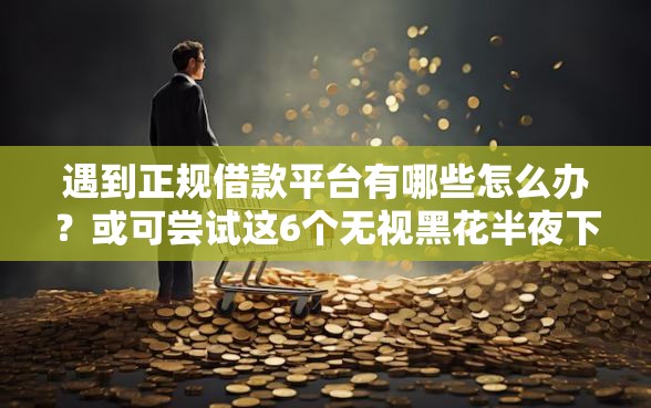 遇到正规借款平台有哪些怎么办？或可尝试这6个无视黑花半夜下款的网贷平台