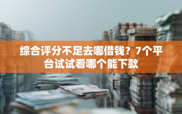 综合评分不足去哪借钱？7个平台试试看哪个能下款