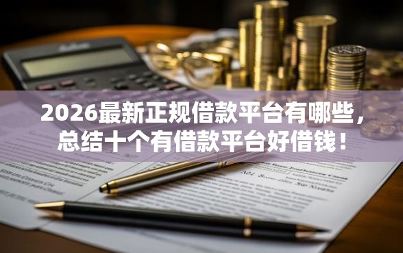 2026最新正规借款平台有哪些，总结十个有借款平台好借钱！