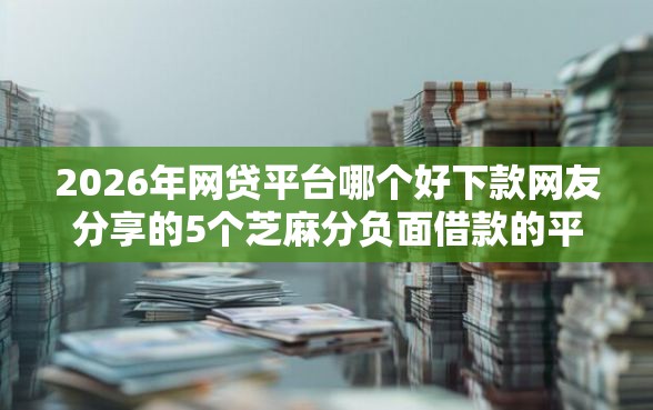 2026年网贷平台哪个好下款网友分享的5个芝麻分负面借款的平台我觉得不错！