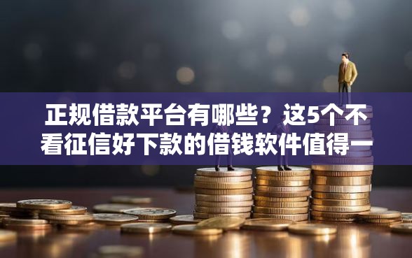 正规借款平台有哪些？这5个不看征信好下款的借钱软件值得一试