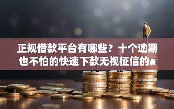 正规借款平台有哪些？十个逾期也不怕的快速下款无视征信的app