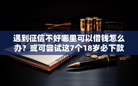遇到征信不好哪里可以借钱怎么办？或可尝试这7个18岁必下款的网贷平台