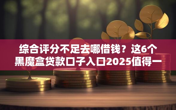 综合评分不足去哪借钱？这6个黑魔盒贷款口子入口2025值得一试