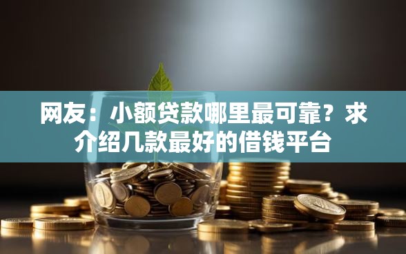网友：小额贷款哪里最可靠？求介绍几款最好的借钱平台