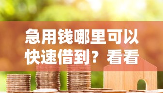 急用钱哪里可以快速借到？看看这7个贷款平台有没有能下款的