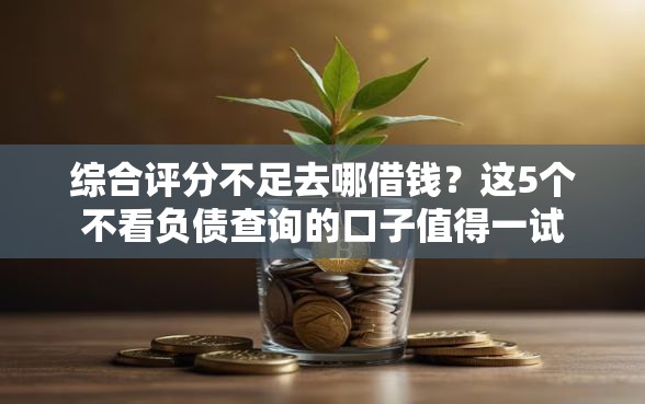综合评分不足去哪借钱？这5个不看负债查询的口子值得一试
