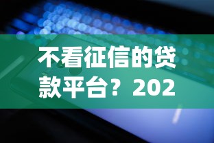 不看征信的贷款平台？2026最新测评10个不看征信查询的app