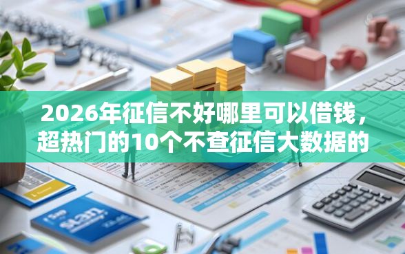 2026年征信不好哪里可以借钱，超热门的10个不查征信大数据的借款平台百分百通过推荐