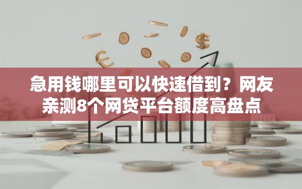 急用钱哪里可以快速借到？网友亲测8个网贷平台额度高盘点