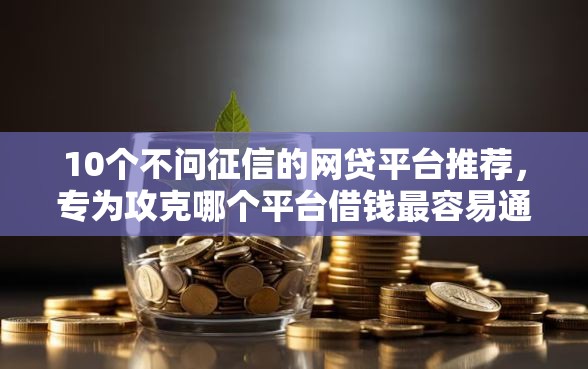 10个不问征信的网贷平台推荐，专为攻克哪个平台借钱最容易通过难题