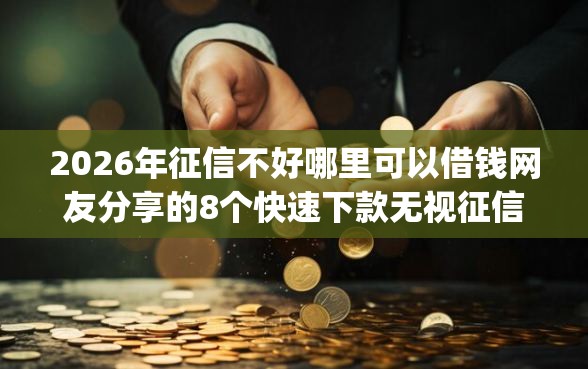 2026年征信不好哪里可以借钱网友分享的8个快速下款无视征信的app我觉得不错！