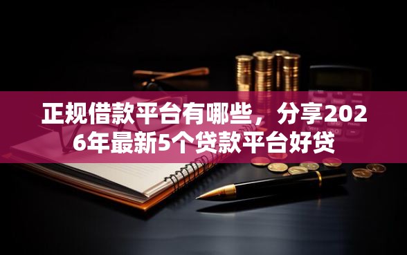 正规借款平台有哪些，分享2026年最新5个贷款平台好贷