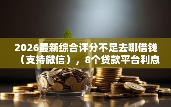 2026最新综合评分不足去哪借钱（支持微信），8个贷款平台利息最低无私分享