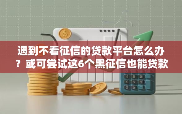 遇到不看征信的贷款平台怎么办？或可尝试这6个黑征信也能贷款的网贷口子