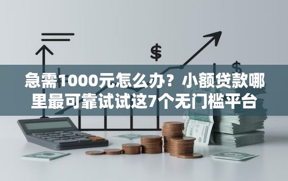急需1000元怎么办？小额贷款哪里最可靠试试这7个无门槛平台