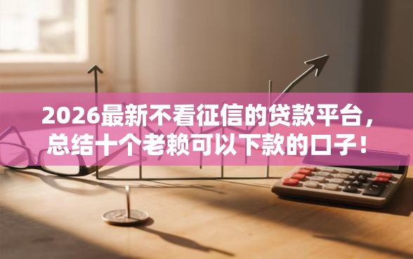 2026最新不看征信的贷款平台，总结十个老赖可以下款的口子！