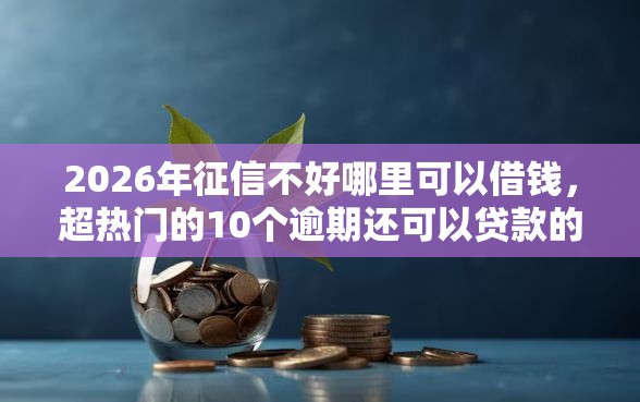 2026年征信不好哪里可以借钱，超热门的10个逾期还可以贷款的平台推荐