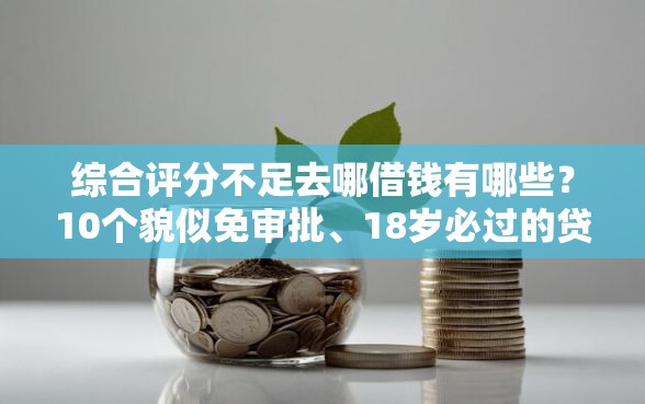 综合评分不足去哪借钱有哪些？10个貌似免审批、18岁必过的贷款平台合集