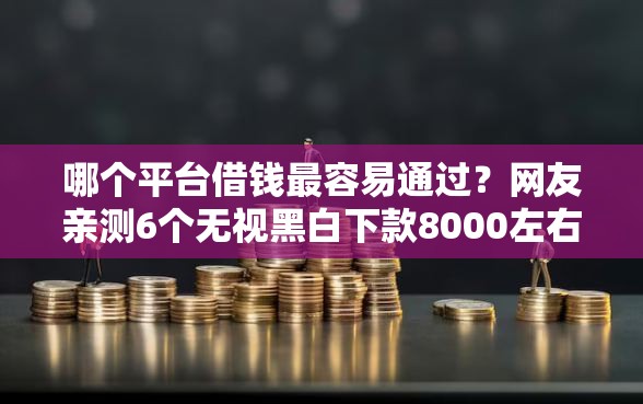 哪个平台借钱最容易通过？网友亲测6个无视黑白下款8000左右的口子盘点